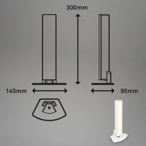 Lampă LED reîncărcabilă dimabil de masă de exterior Briloner 7474-016 LED/7W/5V 3000K alb
