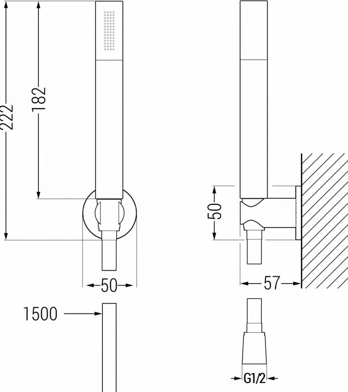 Mexen R-70 set de duș punctual, auriu - 785705051-50