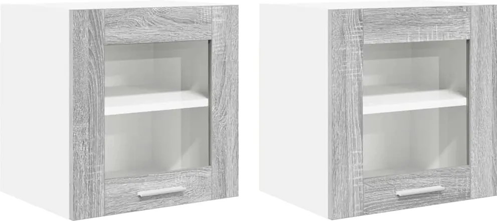 vidaXL Dulap suspendat 2 pcs Gri Sonoma 40 x 31 x 40 cm Lemn compozit