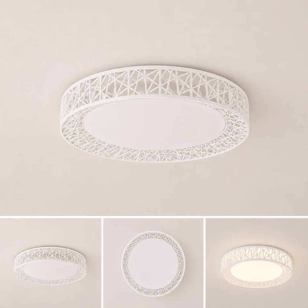 Plafoniera LED Erste Adaline 38W 3CCT 385x95mm Alb Mat, Temperatură Reglabilă 3000K-6000K, Lampă Modernă Eficientă pentru Dormitor sau Bucătărie