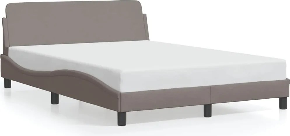 vidaXL Cadru de pat, Dover, gri taupe, 120x200 cm, textil