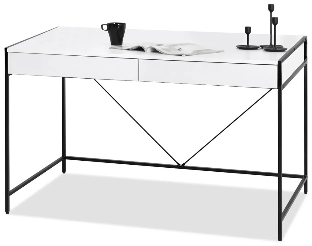 Masă PC Unica (alb + negru). Promo -23%. 1109851