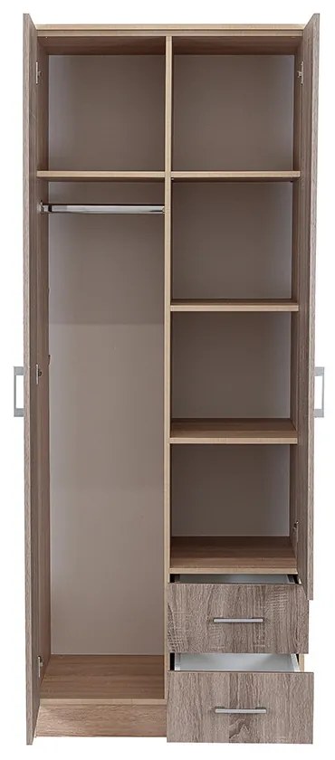 Dulap Miami 80x205 cm stejar York-stejar Sonoma