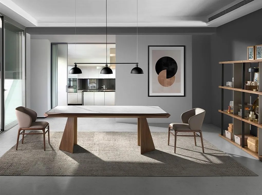 Masa dining design LUX Walnut 220x110cm
