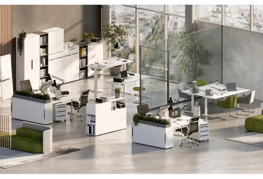 Bibliotecă albă 80x120 cm Mailand – Germania