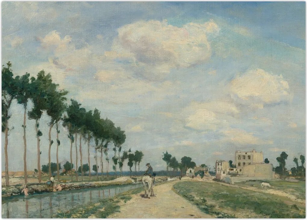 Tablou - Johan Barthold Jongkind, The Towpath, reproducere (70x50 cm)
