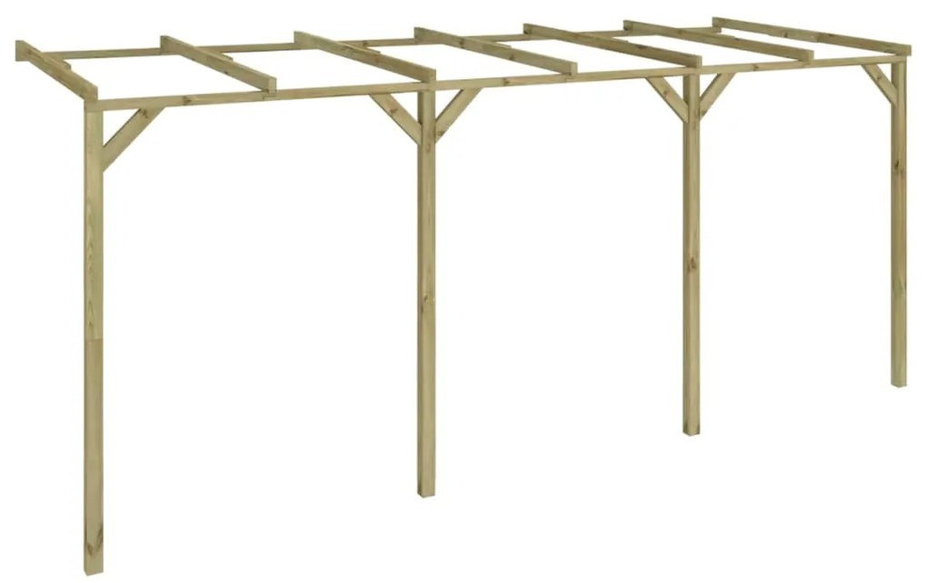 Pergola de perete, 2 x 5 x 2,2 m, lemn 1, 2 x 5 x 2.2 m
