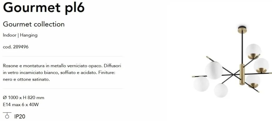 Lustra design modern Gourmet pl6