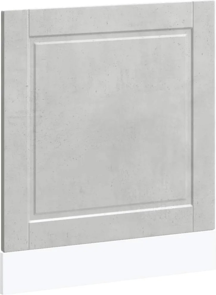 vidaXL Panou pentru mașină de spălat vase beton gri lemn prelucrat