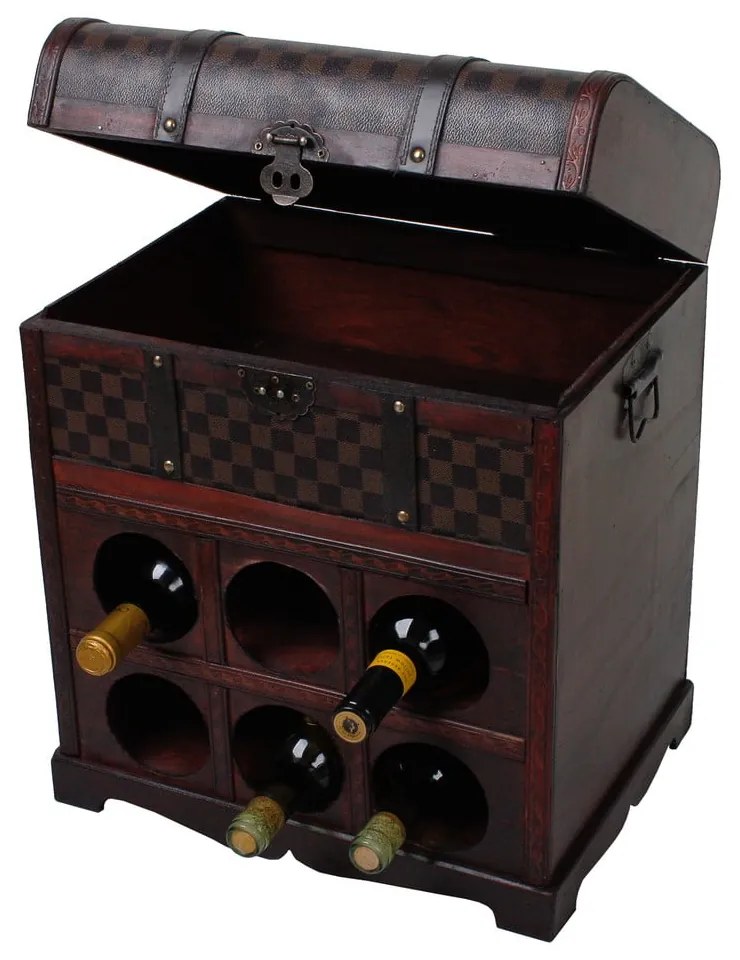 Dulap vinotecă maro număr sticle 6, 41x48 cm – Deco Pleasure
