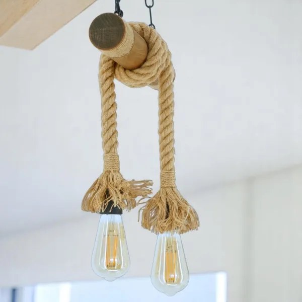 Lustră pe lanț Brilagi KOS 2xE27/60W/230V fag