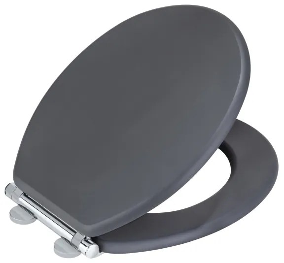 WENKO 25218100 - Capac WC MORRA, 35 x 42 cm, antracit/argintiu