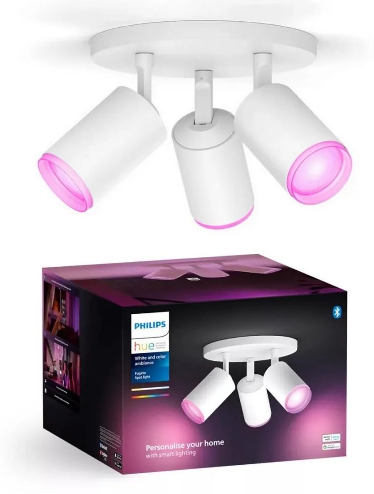 Spot LED RGBW dimabil Philips Hue FUGATO 3xGU10/5,7W/230V alb