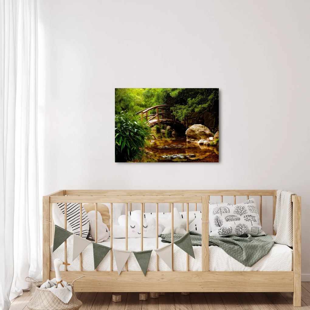 Tablou - Pod prin râu (70x50 cm)