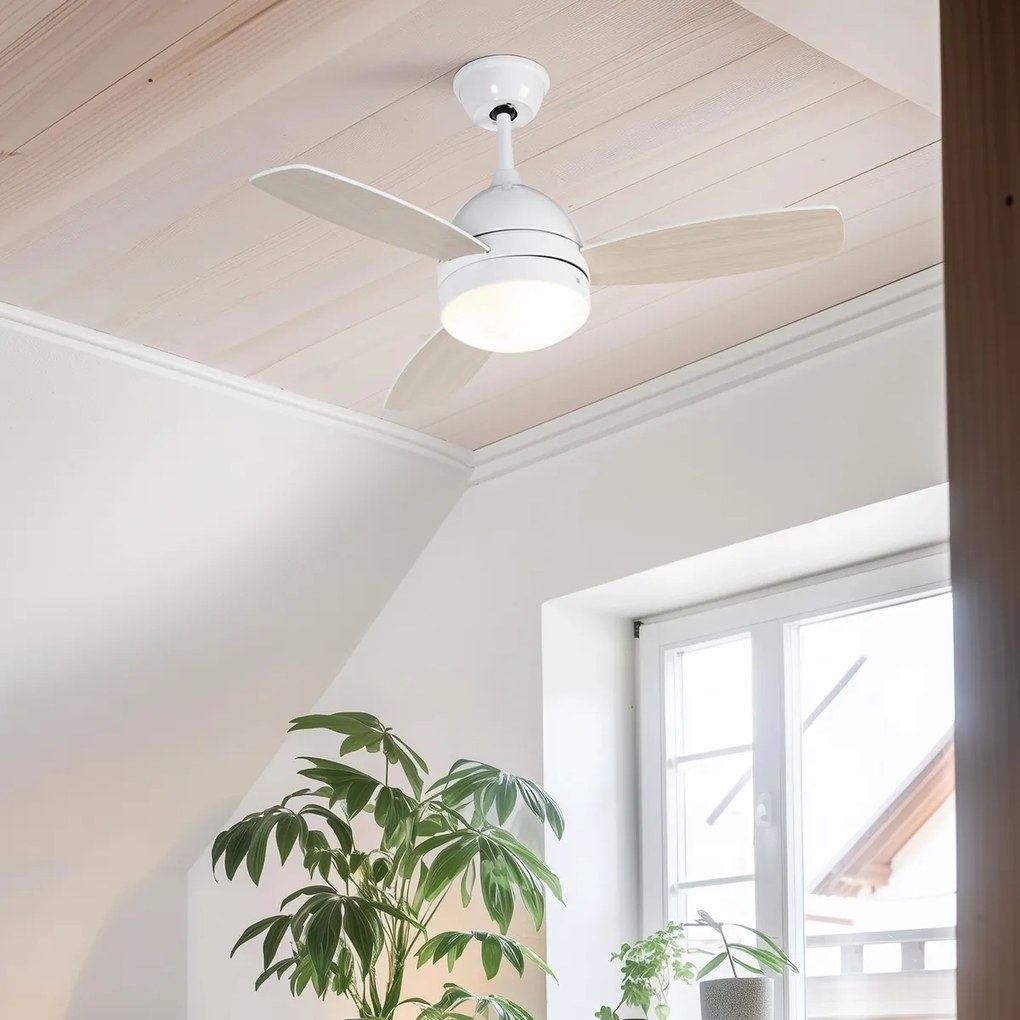 Ventilator de tavan alb cu telecomanda - Rotar