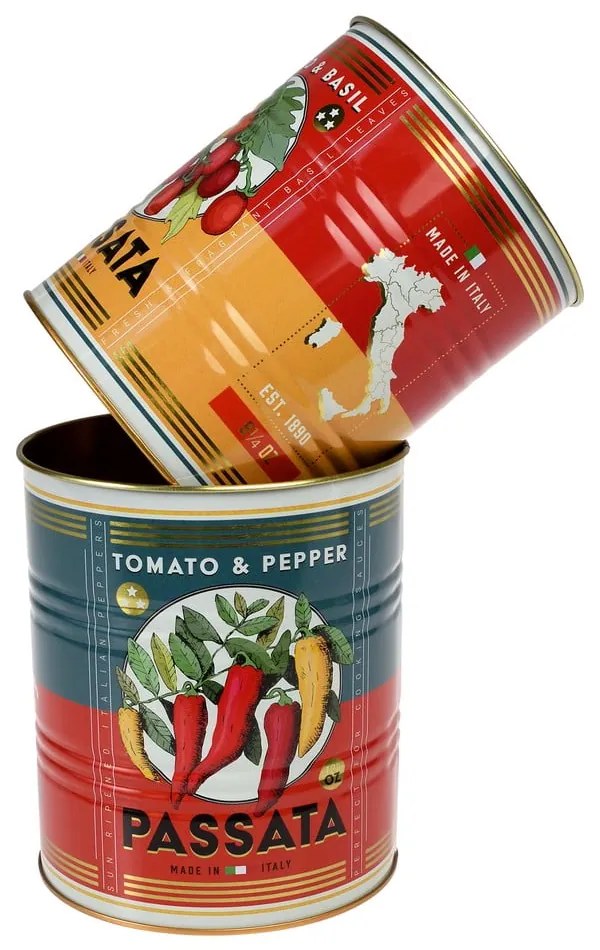 Cutii de depozitare 2 buc. din staniu decorative ø 11x13 cm Passata – Rex London