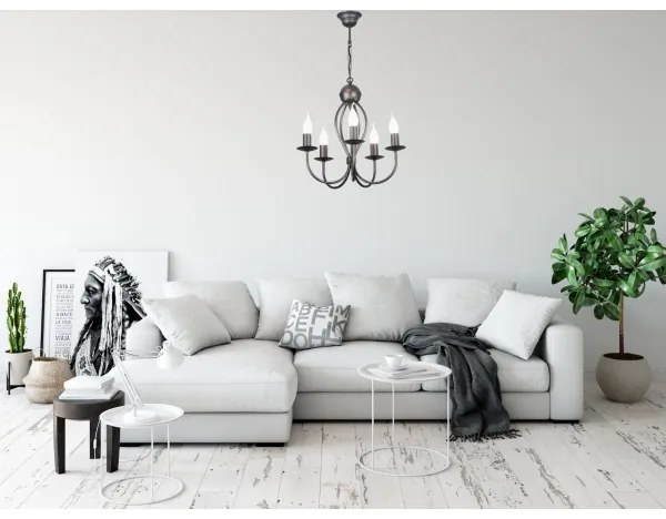 Lustră pe lanț ARTHUR 5xE14/40W/230V