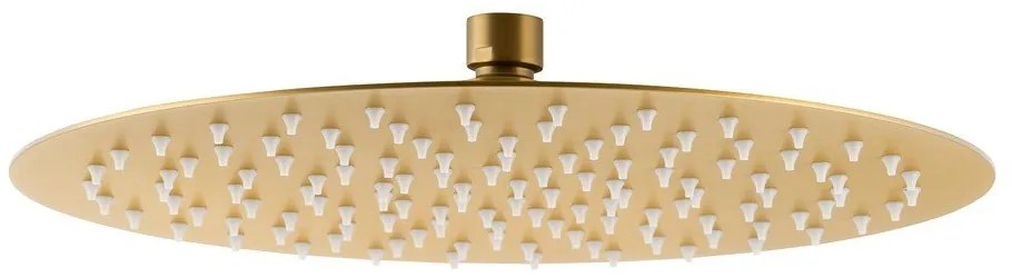 Cap de duș auriu din oțel inoxidabil ø 30 cm Slim – Sapho