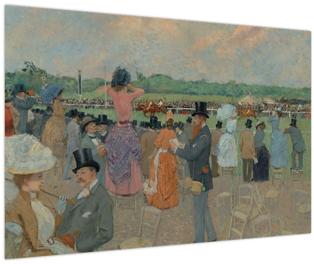Tablou - Jean-Louis Forain, The Races at Longchamp, reproducere (90x60 cm)