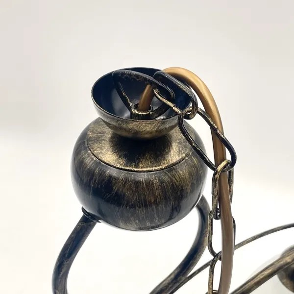 Lustră pe lanț RETRO 2xE27/60W/230V bronz/patină