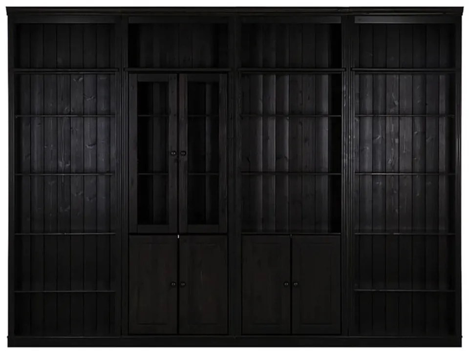 Bibliotecă maro din lemn de pin 370x223 cm Anita – Støraa
