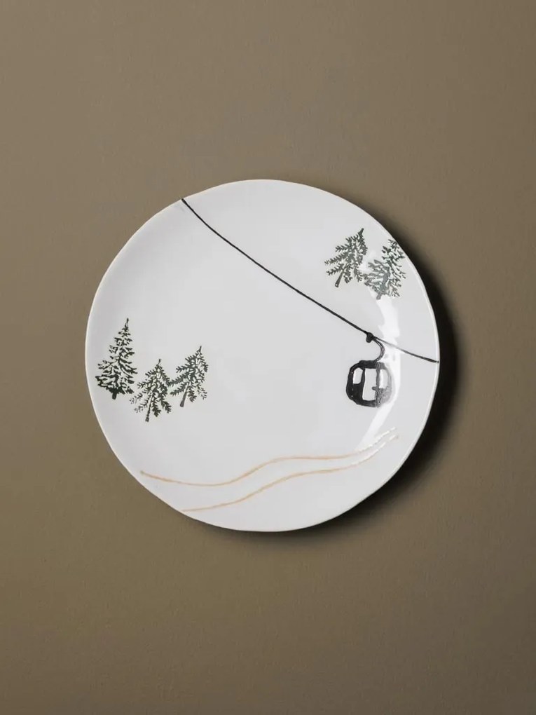 Farfurie din ceramica, D21cm, Slalom