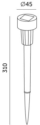 SET 10x lampă LED solară LED/0,06W/1,2V 6000K IP44