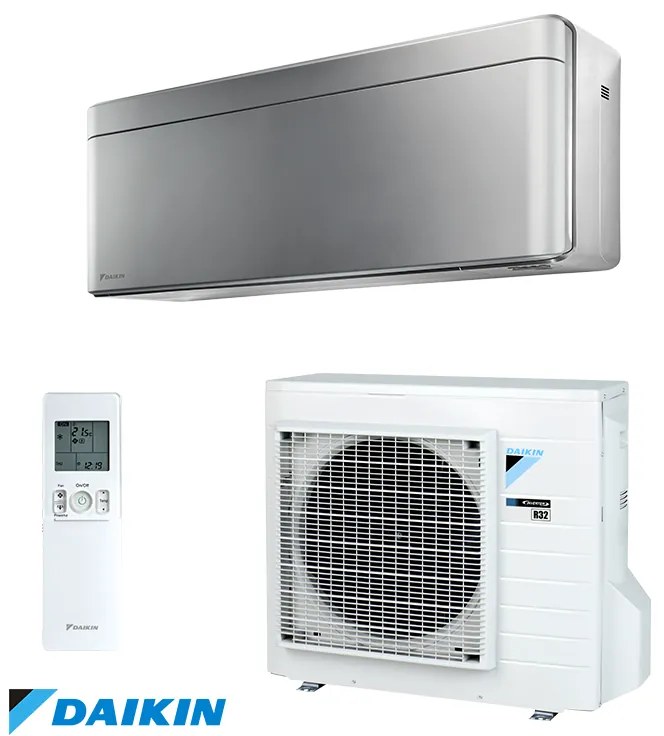 Aparat de aer conditionat inverter Daikin Stylish FTXA25BS + RXA25A, 9000 BTU, 17 m², A+++ / A+++, Wi-Fi, R-32, Gri