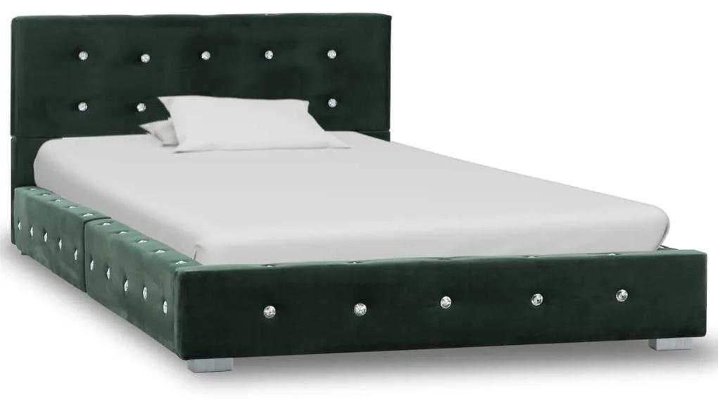280402 vidaXL Cadru de pat, verde, 90 x 200 cm, catifea