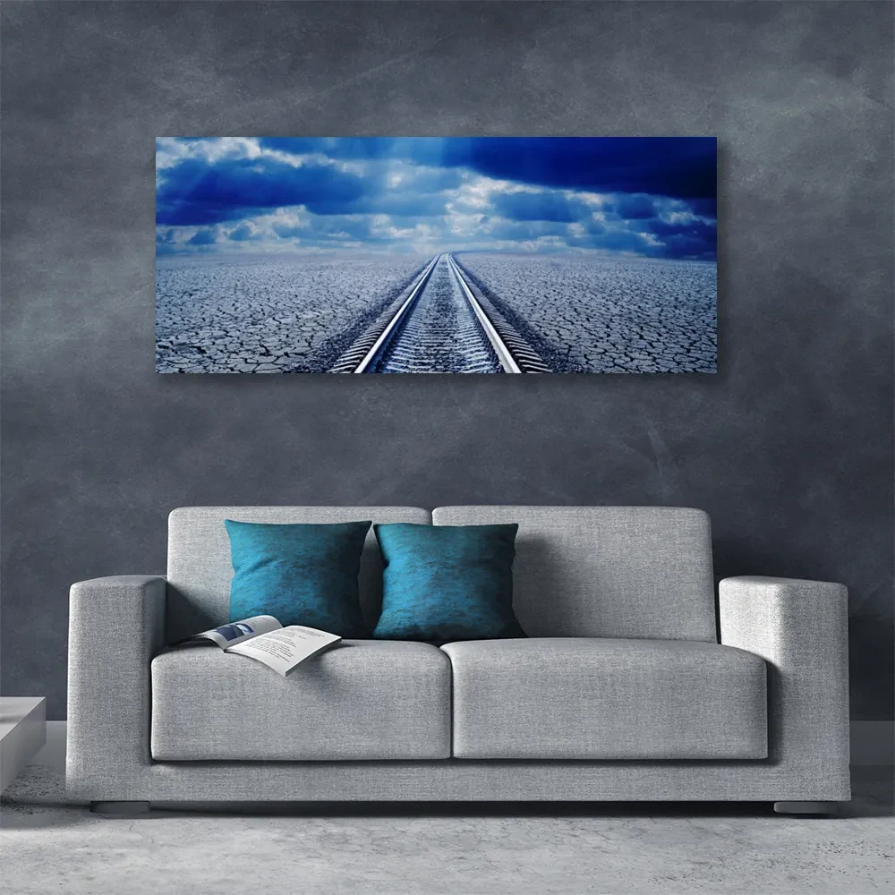 Tablou pe panza canvas Track Arhitectura Gri Albastru