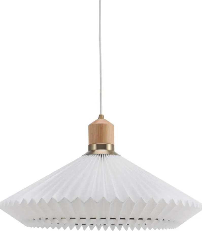 Halo Design 744268- Lustră suspendată PARIS 1xE27/60W/230V Ø 56 cm alb/alamă/stejar