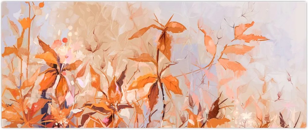 Tablou - Flori pictate (120x50 cm)
