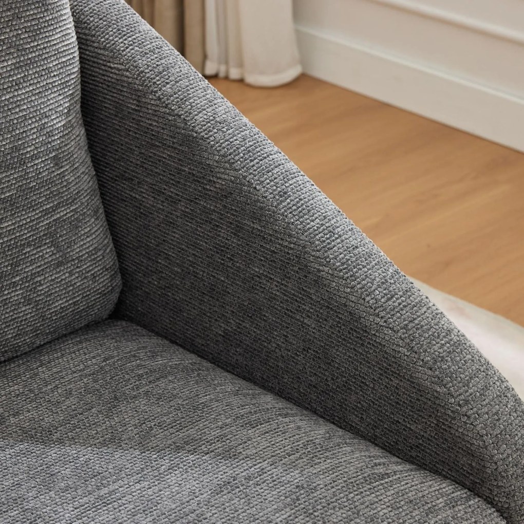 Scaun modern de accent pentru living, Gri | Aosom Romania