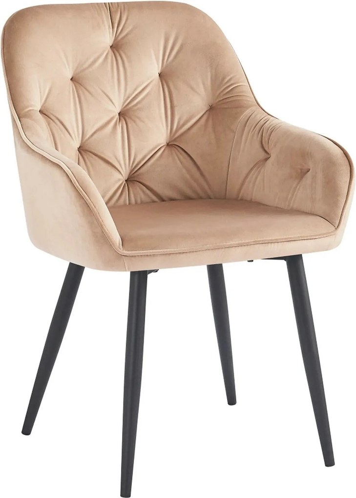 Scaun VERIO, stofa catifelata maro deschis - Bluvel 28, 59x62x81 cm