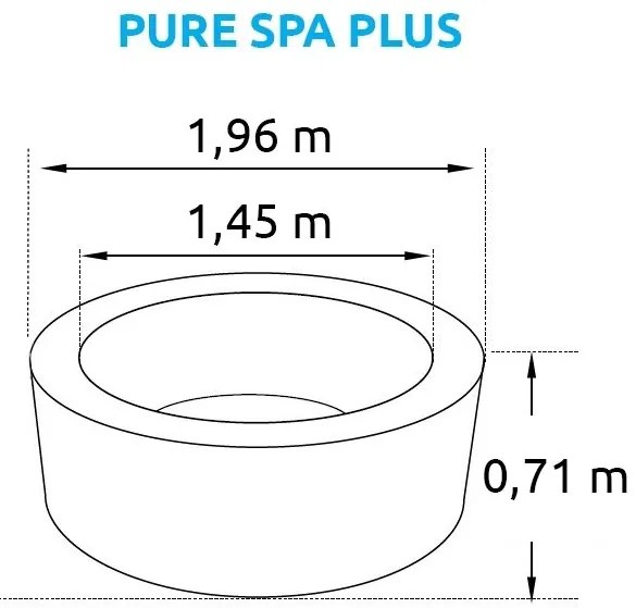 Jacuzzi gonflabil Pure Spa - Bubble HWS albastru