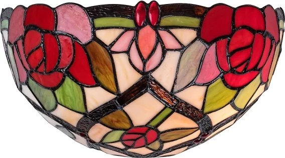 Brilagi - Aplică de perete Tiffany cu vitralii GARLAN 1xE14/40W/230V