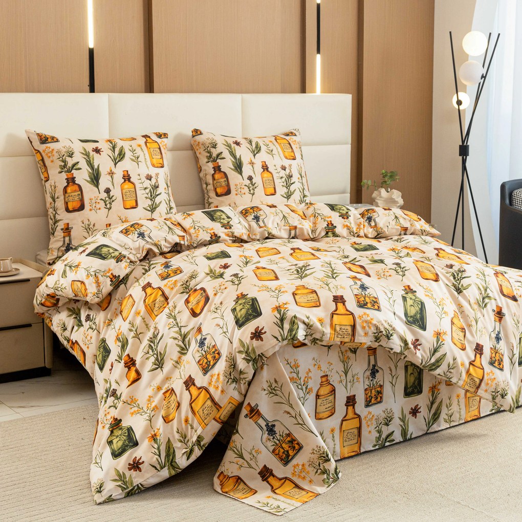 Lenjerie de pat din microfibra APOTHECARY crem Dimensiune lenjerie de pat: 70 x 90 cm | 140 x 200 cm