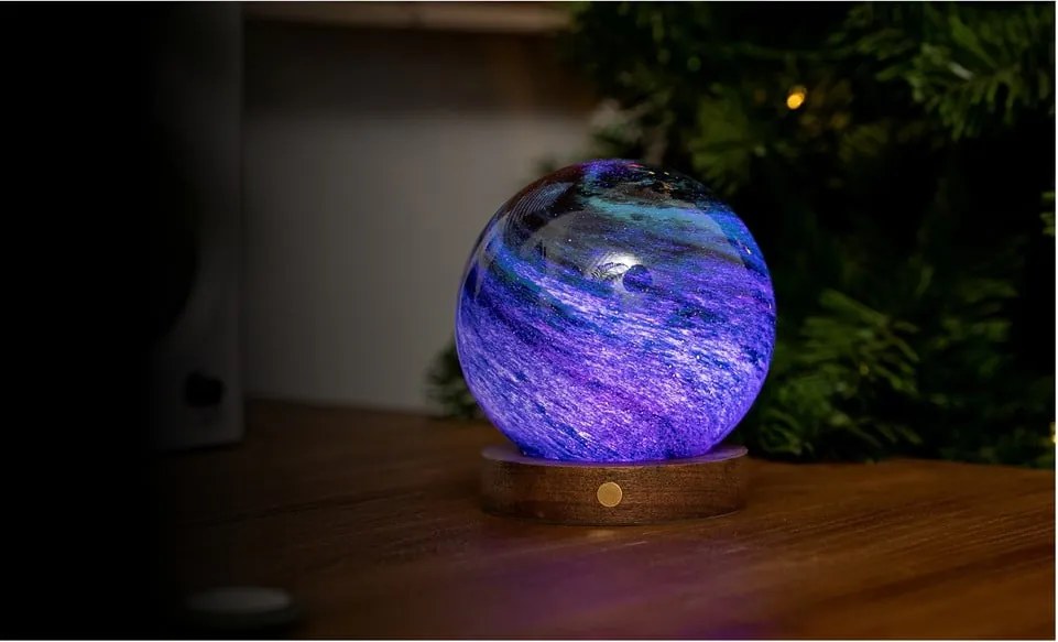 Decorațiune luminoasă maro închis/în culoare naturală închisă cu USB ø 12 cm Stellar Ocean – Gingko