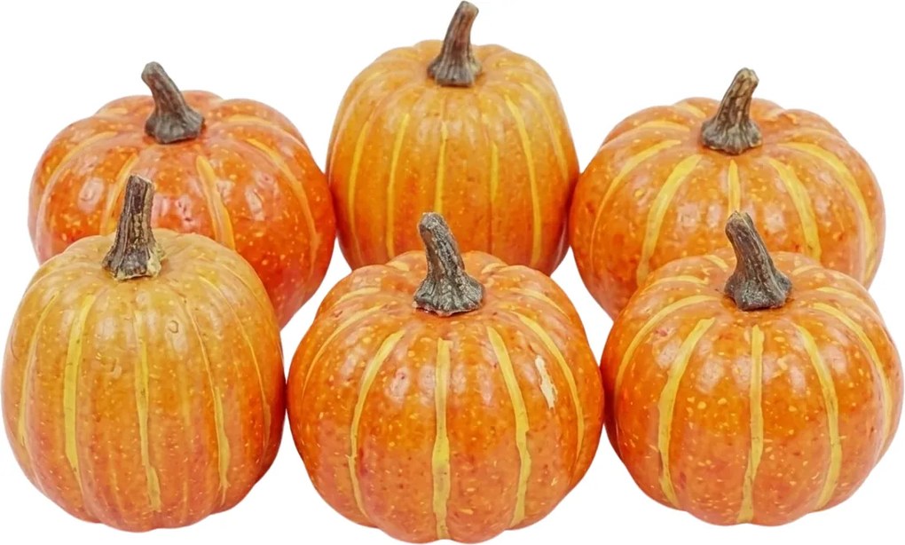 Decoratiuni de toamna PURIA portocalii, set 6 bucati