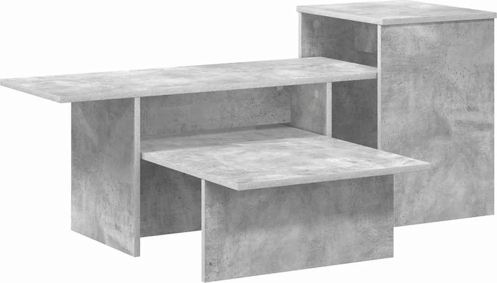 vidaXL Masă de consolă Gri din beton 91,5 x 35 x 38,5 cm Lemn compozit