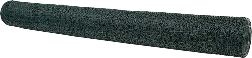 vidaXL Gard hexagonal Verde 1,4 x 25 m PVC
