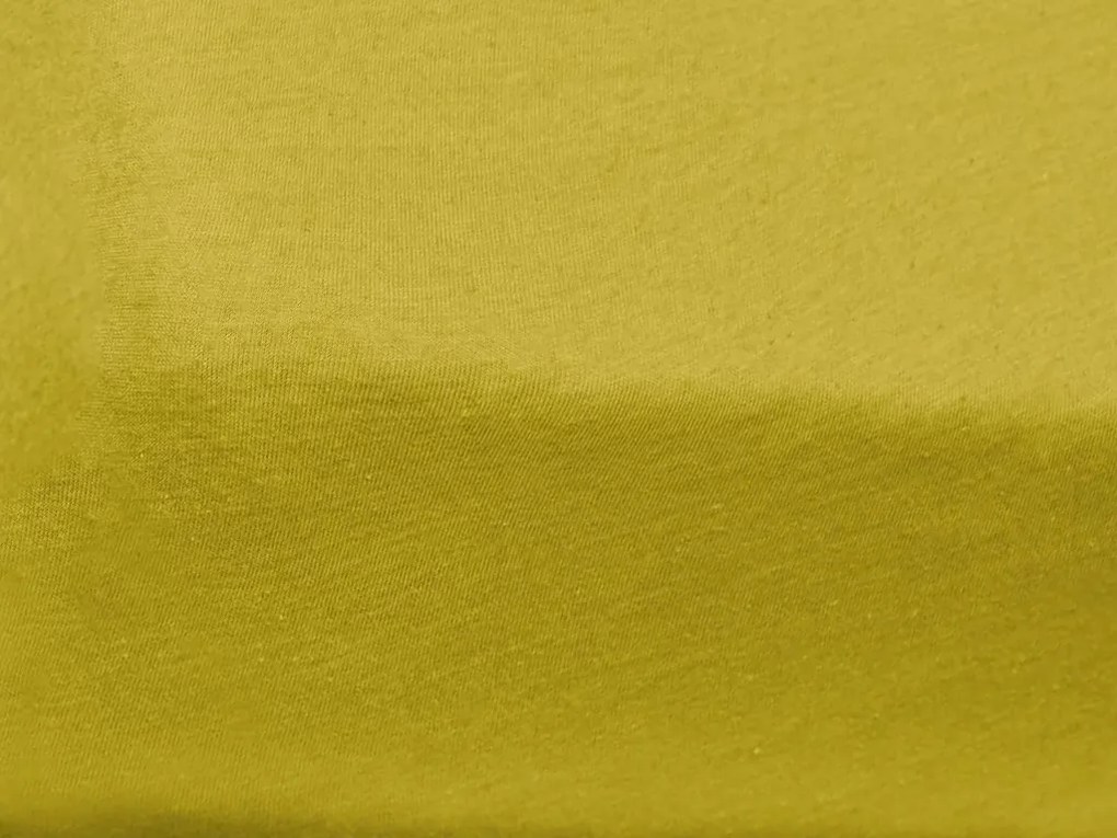 Cearsaf Jersey cu elastic pentru patut copii 70x140 cm galben