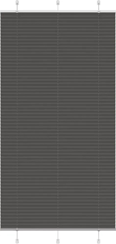 vidaXL Jaluzea plisată negru 110x200 cm Lățime țesătură 109,4 cm