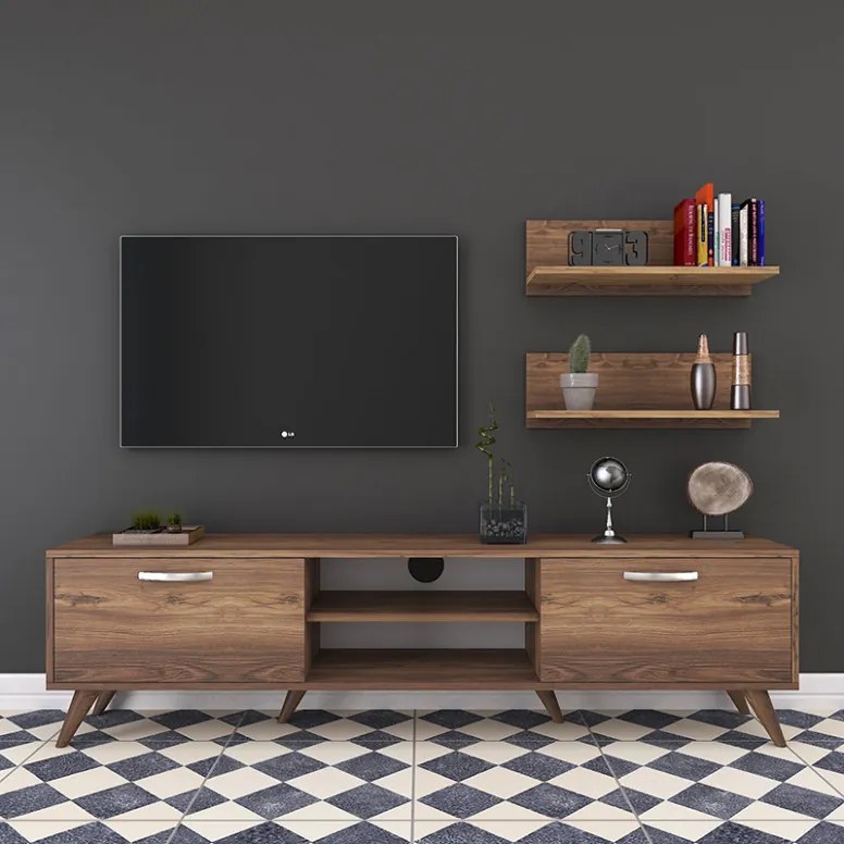 Ansamblu Comoda TV Jasmine Oak 80x35x48.5 cm