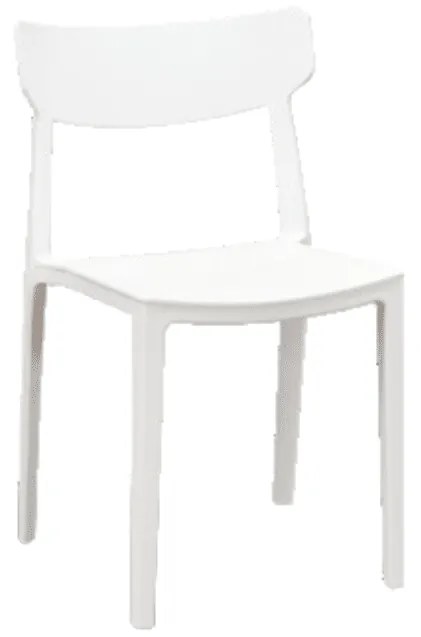 SCAUN METRO -POLIPROPILENA-HORECA - ALB