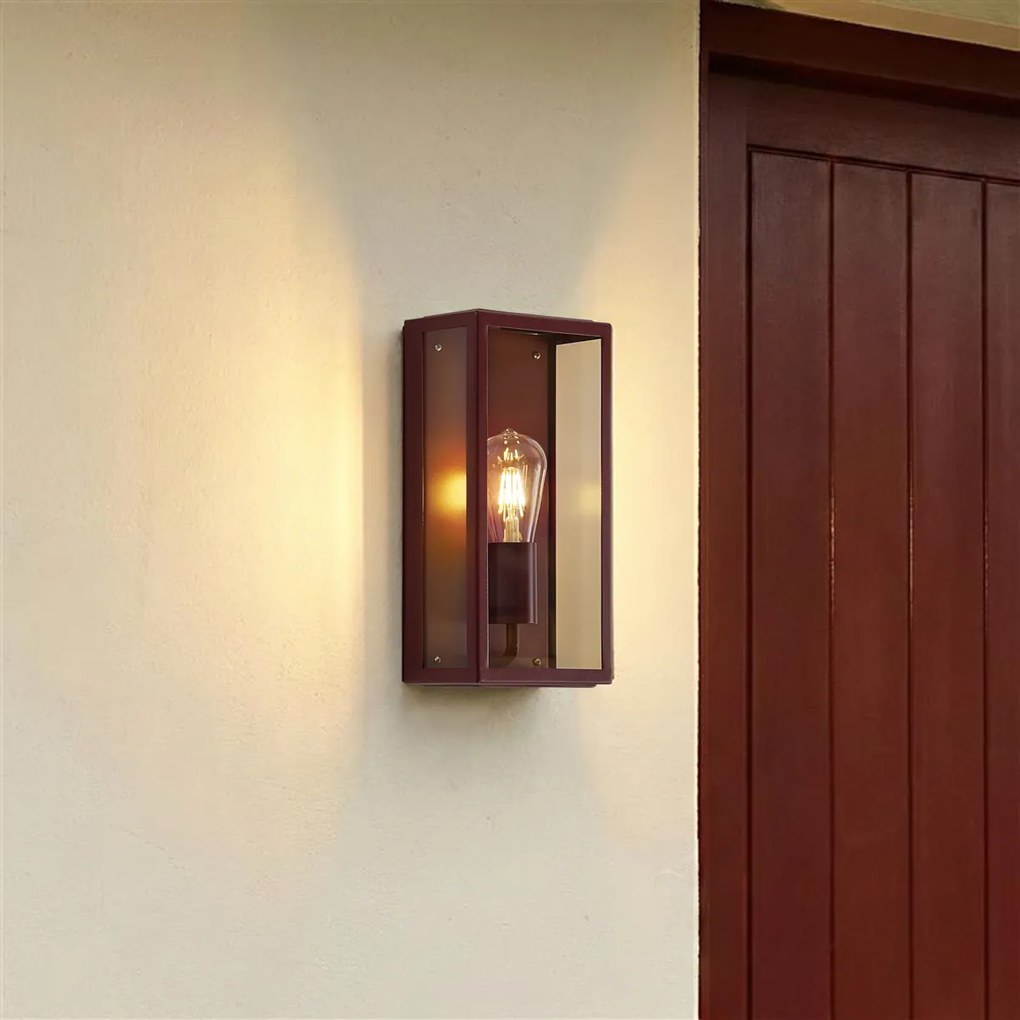 Felinar clasic roșu de perete pentru exterior IP44 - Rotterdam