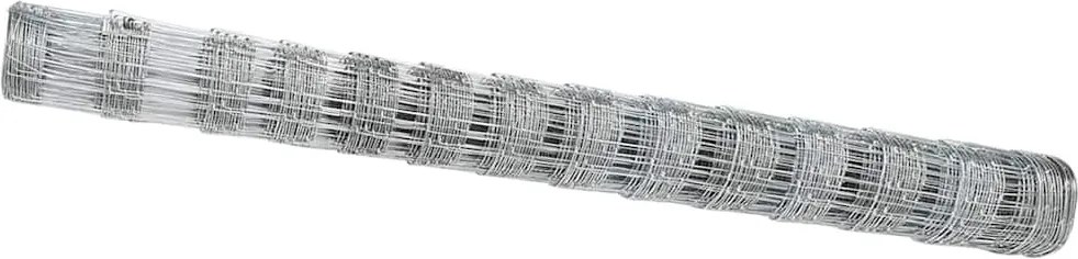 vidaXL Gard pentru câmp Argintiu 50 x 1,4 m Oțel galvanizat