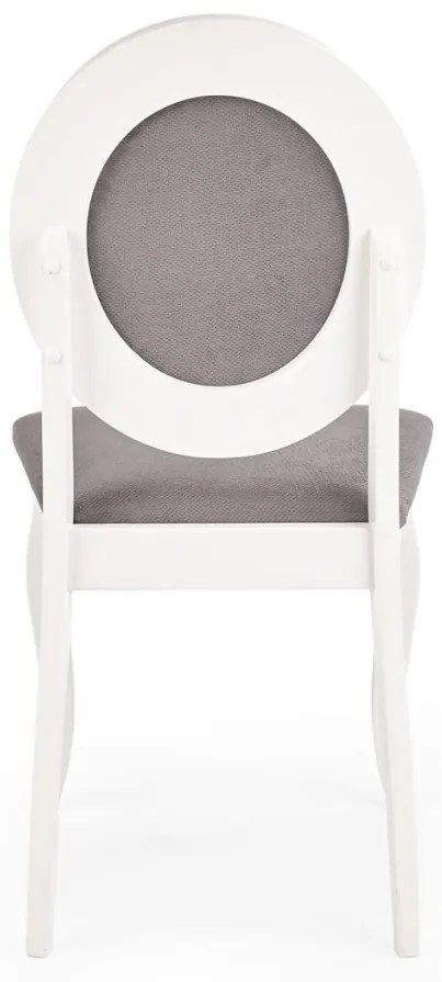 Set masa extensibila Joseph L150-190 cm + 4 scaune Barock gri/alb