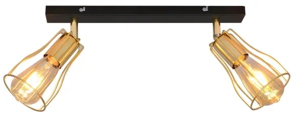 Spot TUBE 2xE27/15W/230V auriu/negru