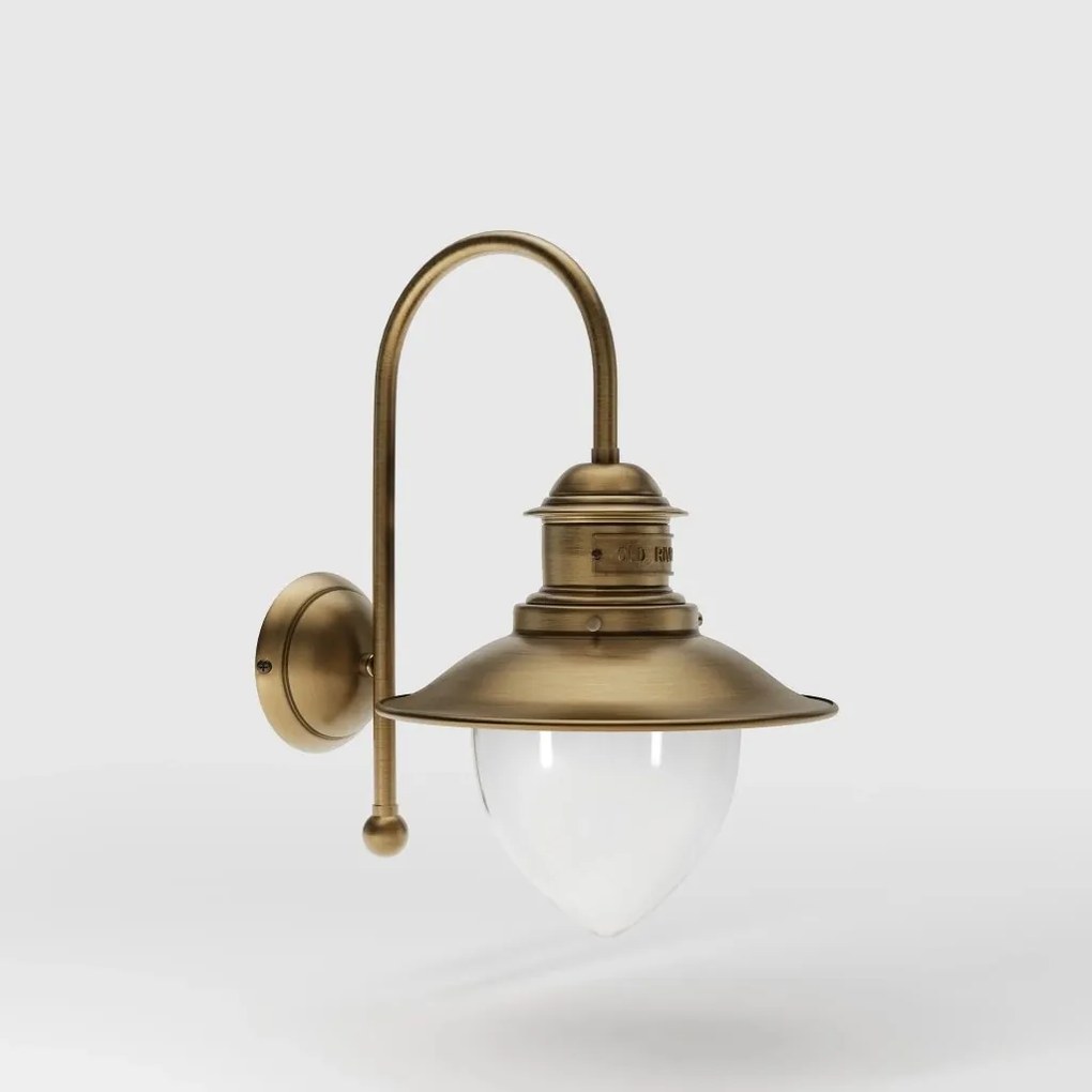 Aplica de perete stil nautic din alama si sticla Al Mare